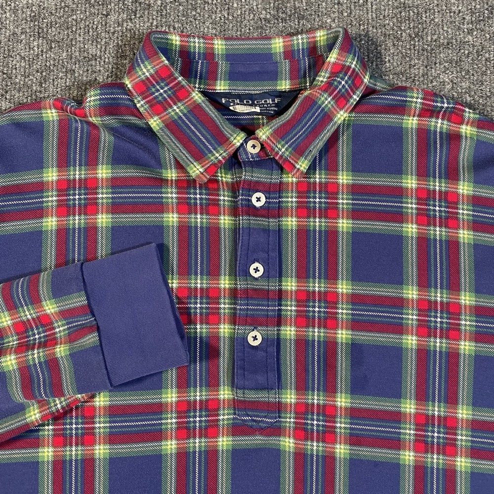 VTG Polo Golf Ralph Lauren Henley Collar Popover Shirt Mens Medium Oversized